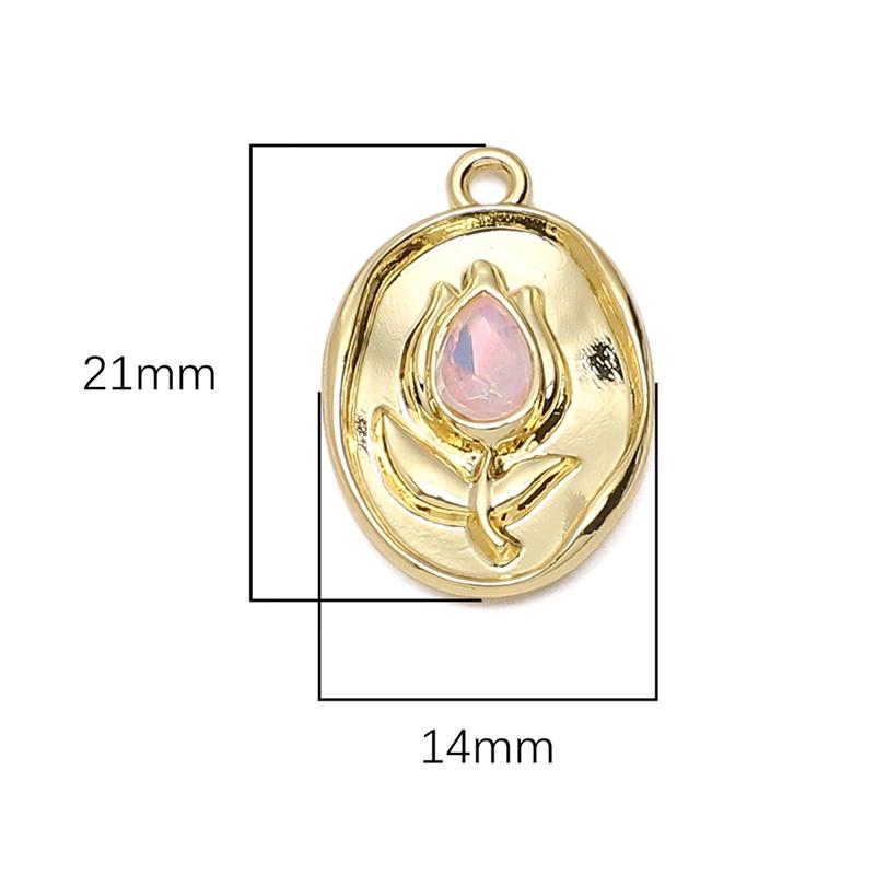 Kovové přívěsky s tulipánovým přívěskem 14 x 21 mm na výrobu šperků Náhrdelník s vlastními rukama