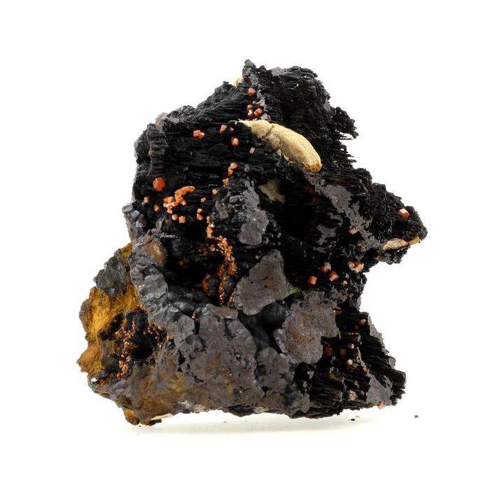 Pierres et Minéraux. Vanadinite + Goethite (2,8 kg). 14399.0 ct. Mibladen, Midelt, Maroc.