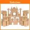 Construction Wooden Toddler Blocks With Natural Finish For Educational Learning
