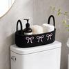 Geflochtener Baumwollseil-Aufbewahrungskorb mit Griffen für Toilettenspülkasten und Badezimmerablage