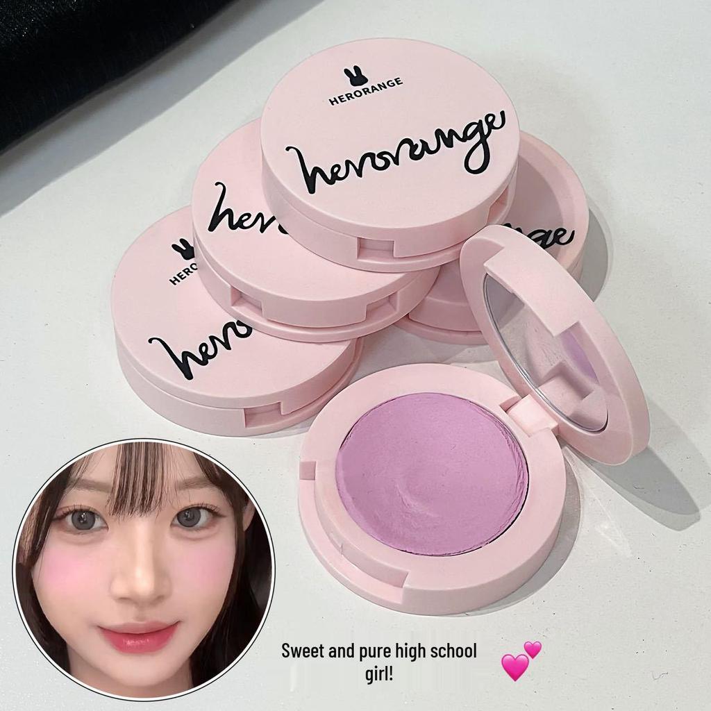 HERORANGE Matte Cream Blush - Natural Contour & Brightening for Students