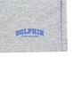 DOLPHIN WAVE APPAREL Dolphin Silicone Arch Logo Single-Pleat Shorts Melange Grey