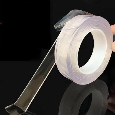 Reusable Transparent Waterproof Double Sided Decoration Strong Adhesion Traceless Sided Tape