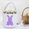 Easter Basket Holiday  Bunny Printed Canvas Gift Carry  Candy Bag