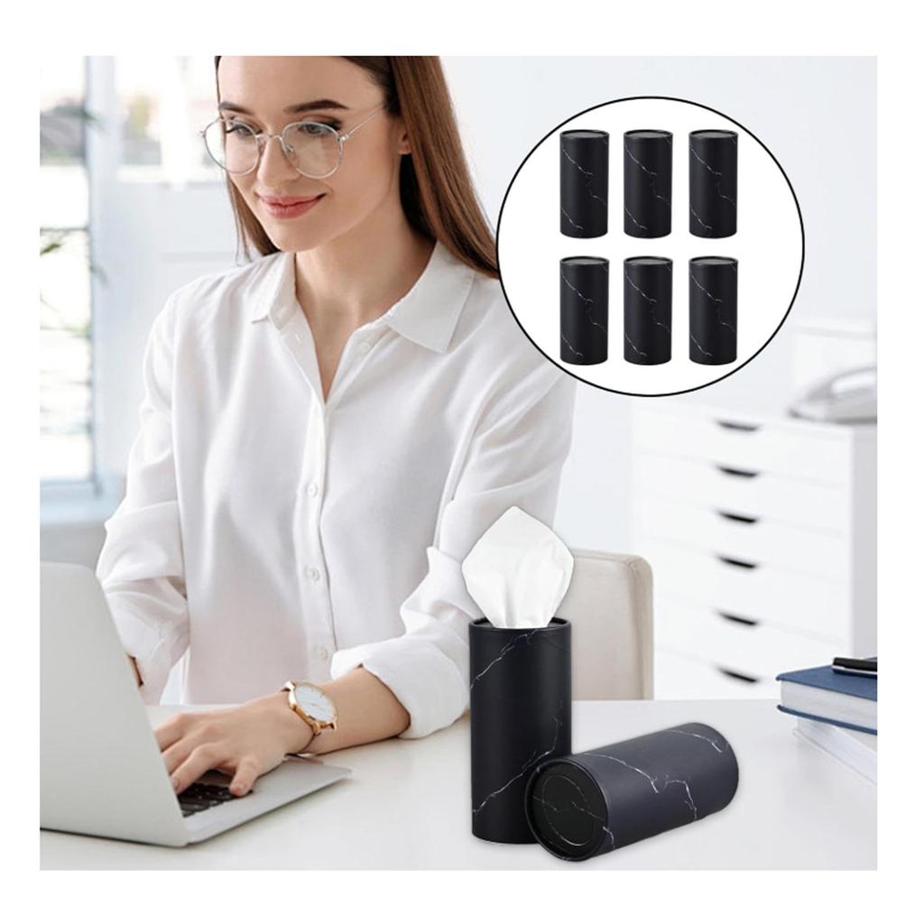 Car Tissue Holder Cylinder Type with Tissue Included Durable Portable Design Suitable for Vehicle Use and Easy Installation