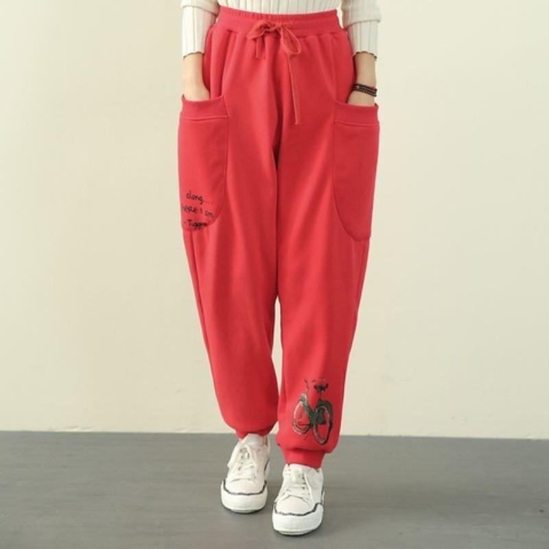 New Spring and Summer Harem Pants Loose Ties and Ties Plus Size Women's Casual Ties and Ties