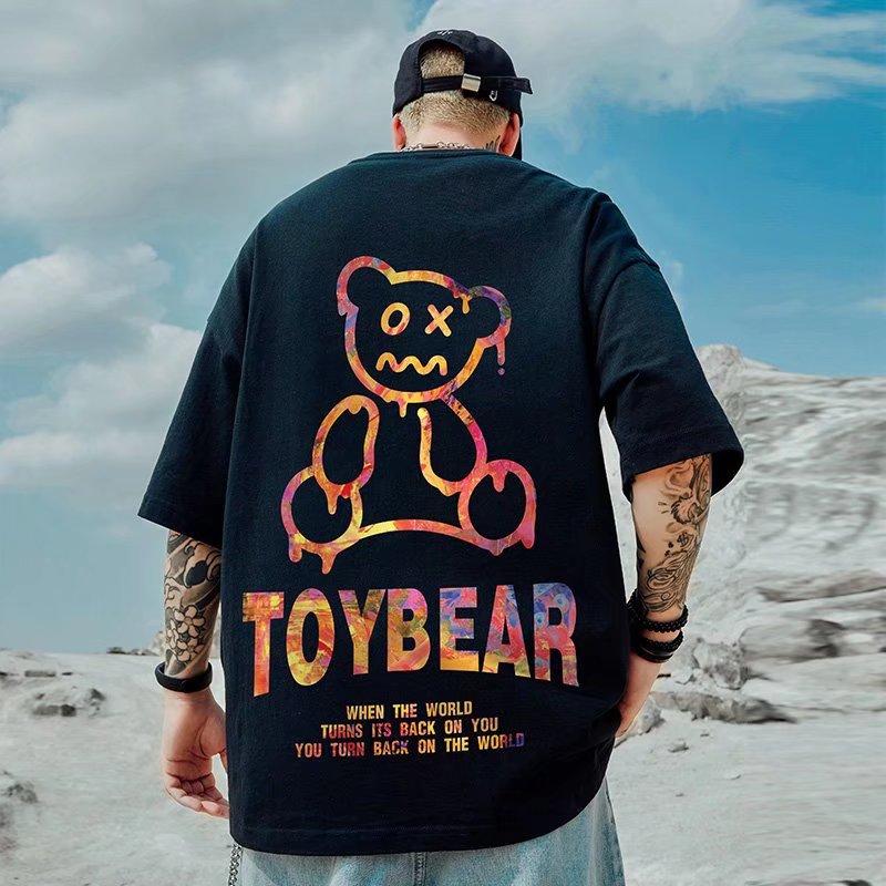 

M-8XL мужские футболки с короткими рукавами, Мужская модная футболка с большим коротким рукавом, повседневная футболка с круглым вырезом, топы в стиле ретро для