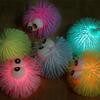 Luminous Plush Ball, Plush Squeezing and Decompression Toy, Children's Creative Big Eye Dense Hair Elastic Toy Random Eye Styles