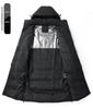 Men's Long Sports Down Coat - Over-the-Knee Winter Jacket for Students