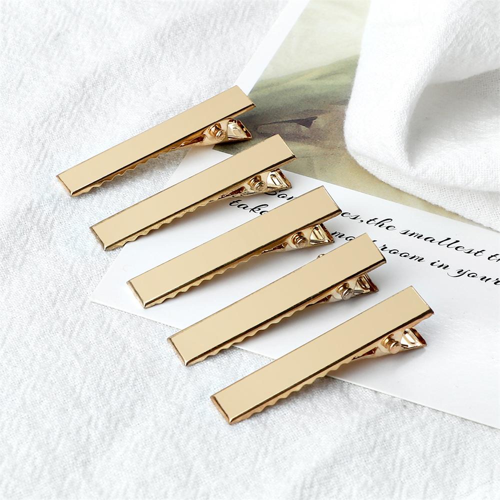 30/50pcs Pinces Alligator en Métal pour Cheveux Couleur Or Basique Pince à Cheveux pour Bijoux DIY Épingles à Cheveux pour Femmes Outils Accessoires de Coiffure