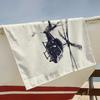 Taktisches Militärsoldaten Strandtuch Schwarz Weiß Hubschrauber Waffe Druck Schnelltrocknend Mikrofaser Sandfest für Reise Pool