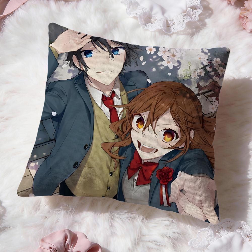 Anime cartoon H-Horimiya Cushion Cover Premium Comfort Reversible Pillow Cove -Two in One Design for Any Room & Car Interior