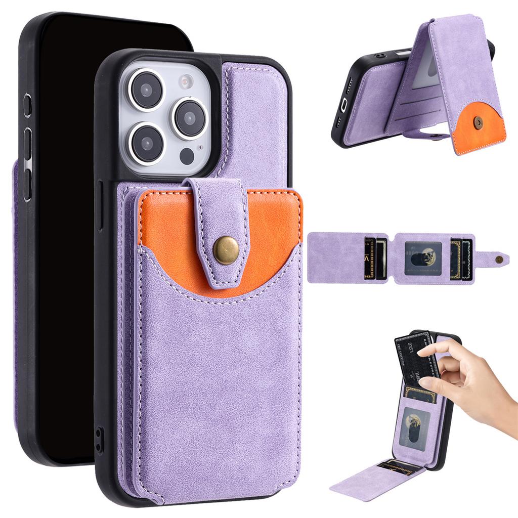 Magnetic Card Case for iPhone 6-16 - Wallet/Stand/Wireless Charging (6 Colors)