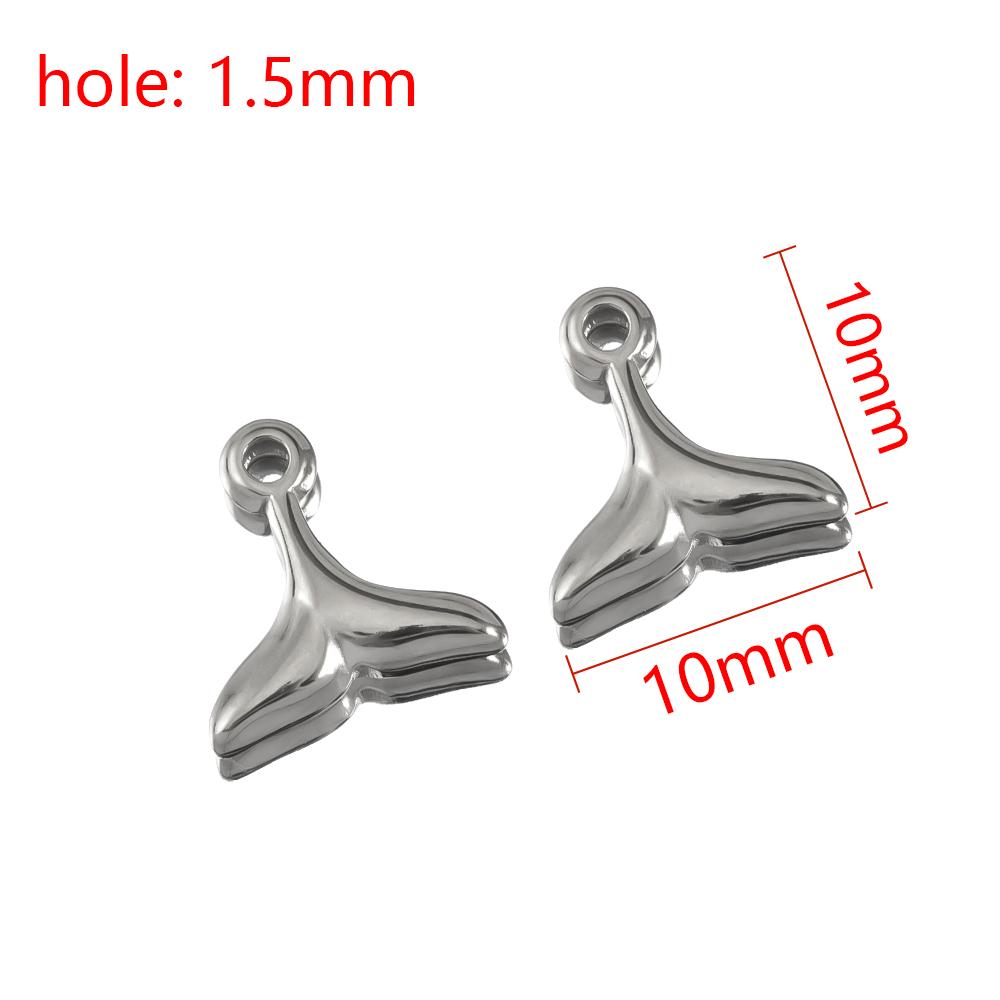 

2pcs Stainless Steel Flower Star Heart Necklace Charm Fish tail Earring Pendant for DIY Women Jewelry Making Supplies Wholesale 2pcs