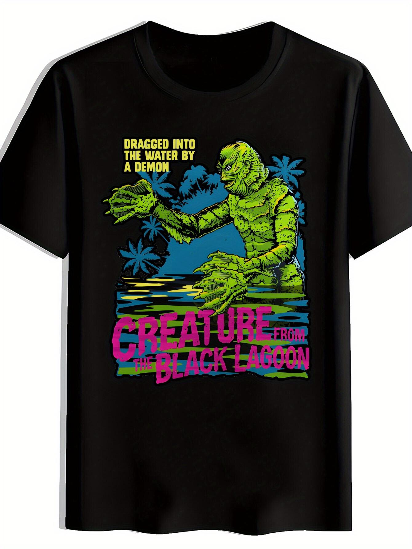 Retro Rock Band Graphic T-shirt - Black Sabbath Creature from Black Lagoon Design S