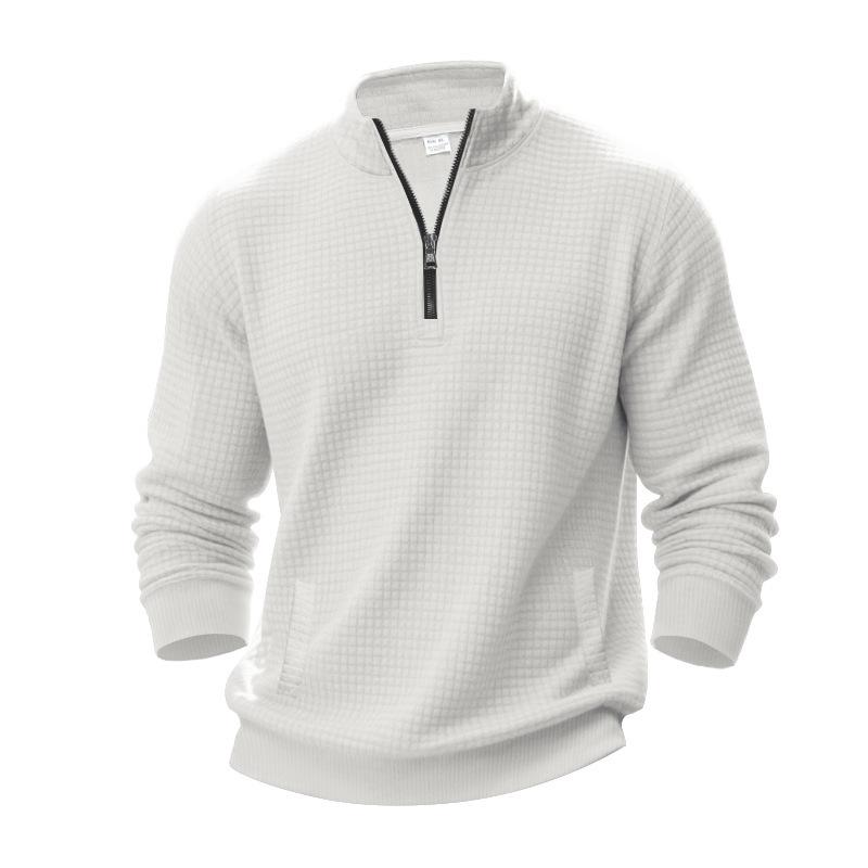 Men S Half Zip Stand Collar Pullover Sweatshirt Casual Loose Fit Autumn Large Size