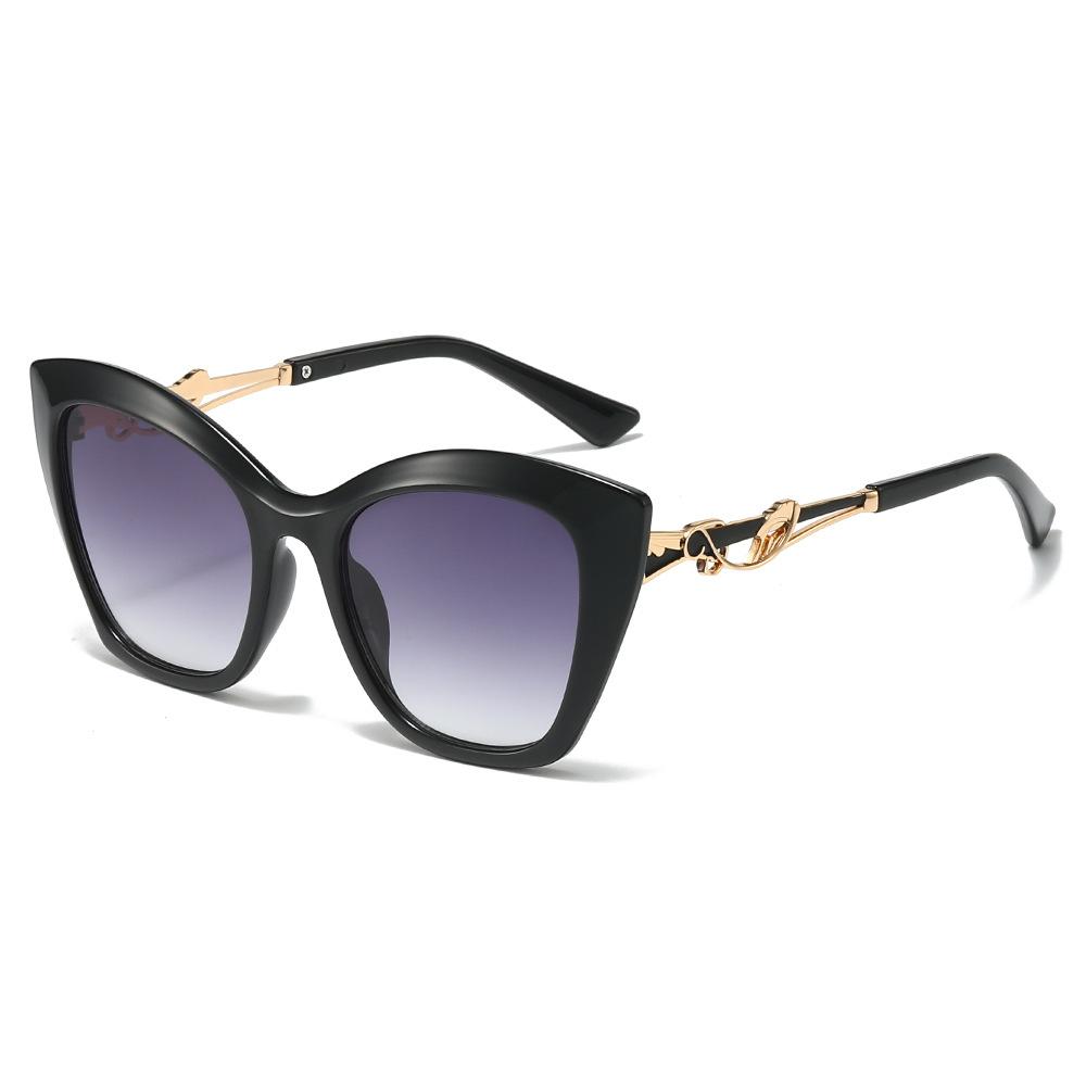 

Newest Elegant Brand Women Sunglasses Cat Eye Designer Sun Shades Oversized Special Temple Luxury Sun Glasses Uv400