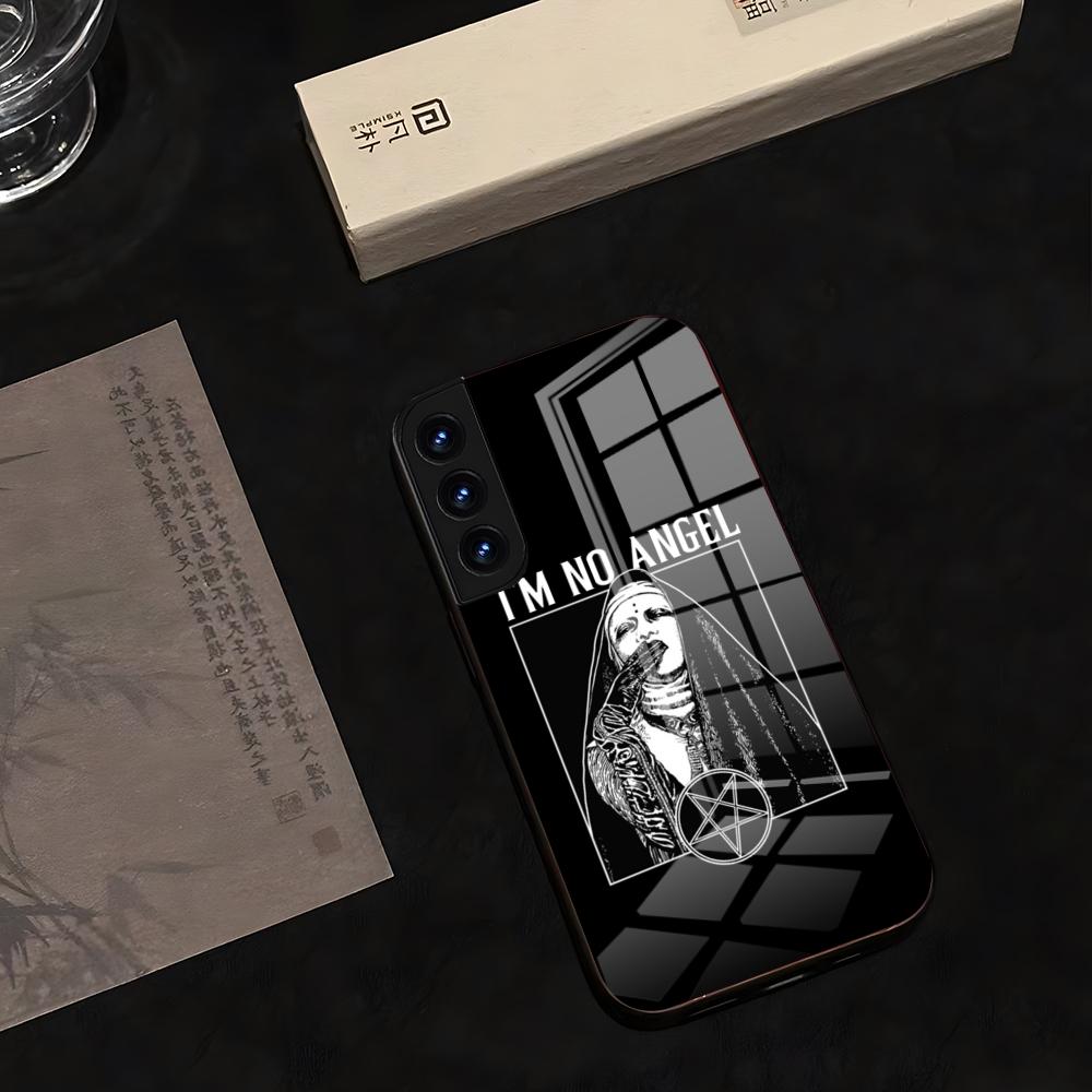 Satan Nun Phone Case 2025 Glass Old Man And Child Hot For Samsung S 25 24 Ultra Plus 23 22 21 20 A 34 54 53 Note20 M 54 Cover