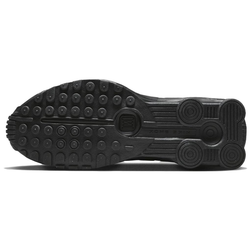 Nike Shox R4 Triple Black 2025 Męskie Sneakersy Jasny-Karmazynowy HQ1988-001