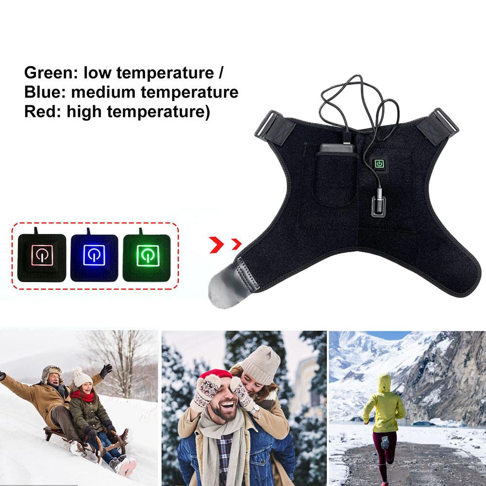 Unisex Electric Rotator Cuff Support 3 Heat Settings Electric Neoprene Shoulder Strap Warm with String Bag for Frozen Shoulder
