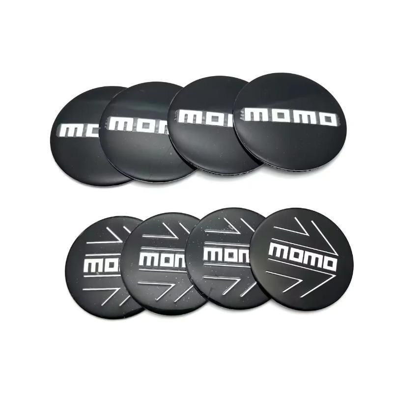 4 Pièces 56mm Emblème MOMO Cache-moyeu de Roue de Voiture Autocollants