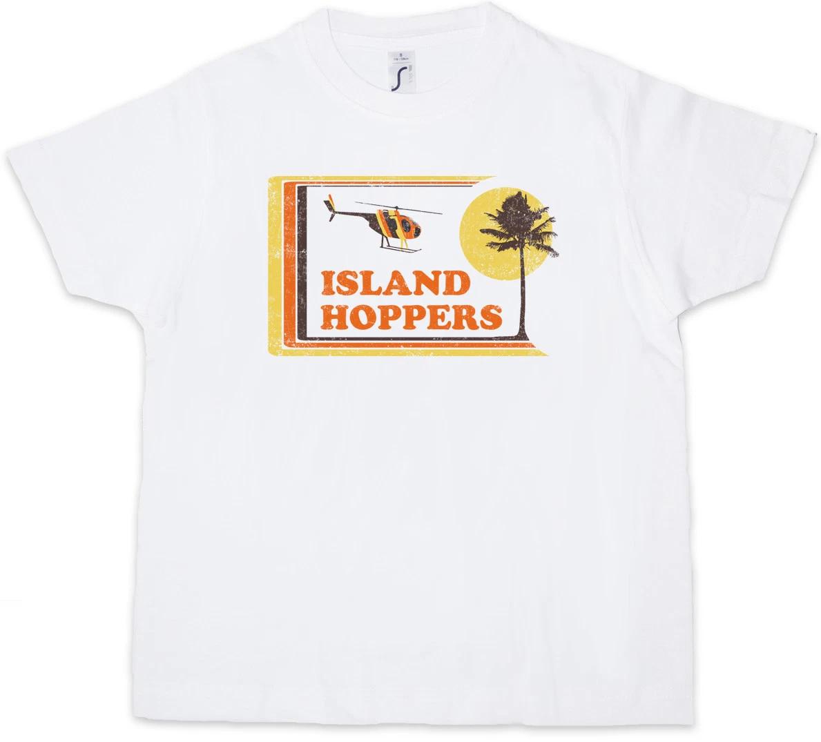ISLAND HOPPERS HAWAII Kids Boys T-Shirt Tom TV Selleck Thomas Retro Kult Magnum 120