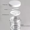 1pcs 100/150/200/300ml Plastic Empty Transparent Wide-mouth Jar With Lid Cosmetic Makeup Cream Jar Loose Powder Pots Travel