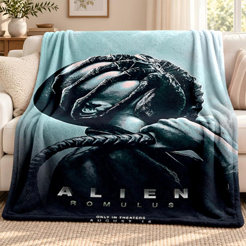 Alien blanket Flannel Blanket Soft Cozy Plush Throw for Sofa Bed Lightweight Home Decoration Outdoor camping