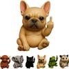 Novel Resin Animal Statue Mini Middle Finger Animal Ornament Model Frog Cats Handmade Art Decor Sculpture Table Decoration Gift