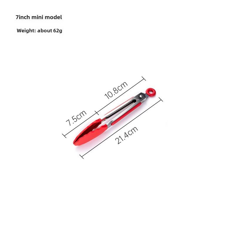 

Kitchen silicone food tongs stainless steel food tongs outdoor barbecue tongs heat-insulating buffet grill tongs bread tongs