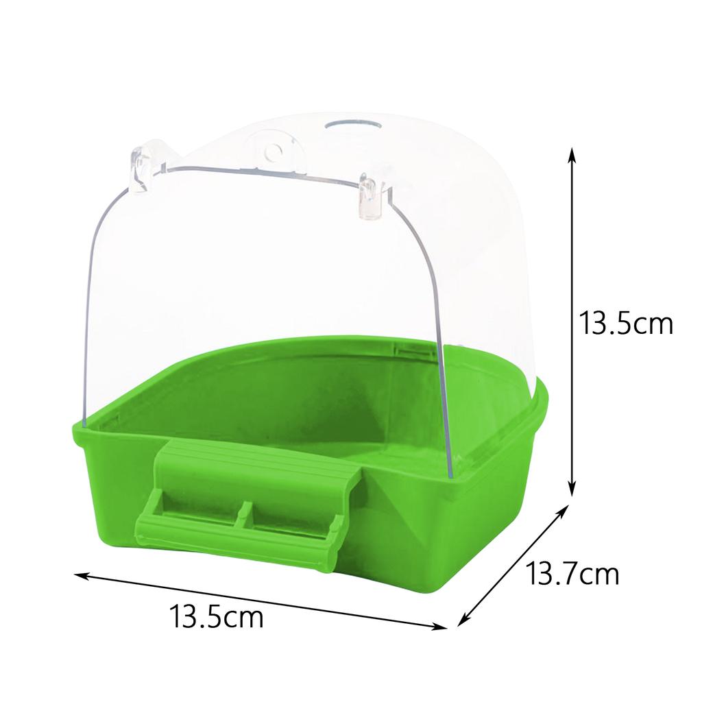 Bird Bath Box Lovebirds Small Birds Parakeets Caged Parrot Bathing Tub for Parakeet Canary Budgerigar Cage Accessories