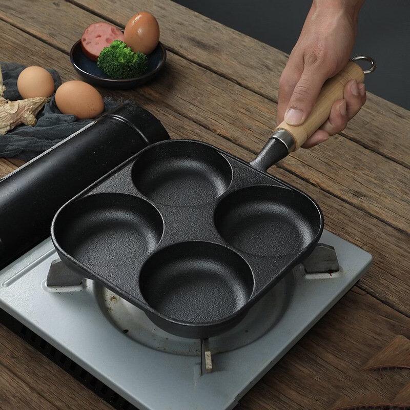 Wutuo Cast Iron 4-Hole Egg Frying Pan