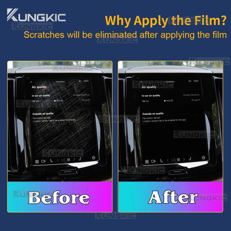 For Volvo XC60 XC90 XC40 S90 S60 S40 V60 V90 2015- Car GPS Navigation Screen Toughened Protective Film Interior Sticker