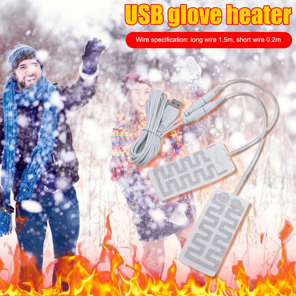 Electric Heating Pad Portable Glove Heating Sheet Lightweight Carbon Fiber 5V for Outdoor Camping Hiking Winter Hand Warm