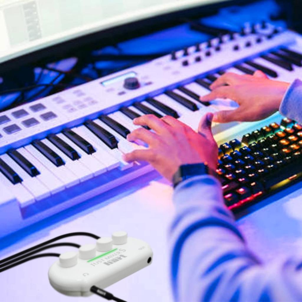 Maker Hart Just Mixer S Stereo 3-input2-output Ultra-compact Audio Mixerand USB Powered Audio Mixer