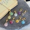 Keychain Pendant Easy to Use Mini Compact Translucent Texture Sugar Beads Design Keychain with Lobster Clasp Backpack Accessory