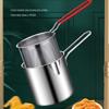 Filtre Sepetli Paslanmaz Çelik Derin Yağlı Kızartma Makinesi Uzatılmış Saplı Mini Fritöz Verimli Pişirme için Çok Fonksiyonlu Yağ Tenceresi Kızartma Buharda Pişirme Kaynatma için