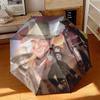1pc John Wayne's Western Cowboy Trail Umbrella Portable Folding Umbrella Iron Frame Hole Bone Structure Outdoor Home Umbrella