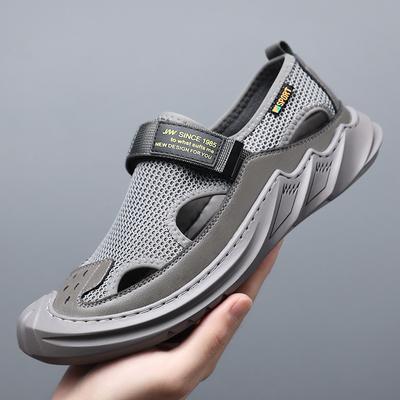 Hollow Men's Sandals Soft Sole Summer New Vietnam Rome Leisure Beach Hole Hole Hundred Towers Bag Head Leather Shoes
