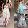 2026 European and American Women's Clothing Spring and Summer New Sexy Suspender Sleeveless Printed Waist Dress