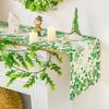 Artoid Mode Shamrock Love Heart 210 GSM St. Patrick's Day Table Runner, Seasonal Spring Kitchen Dining Table Decoration for Home Party Decor 13x72