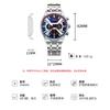 Men'S Watch Men'S Luminous Multi-Function Three-Eye Six-Pin Watch Non-Mechanical Watch Men'S 9868