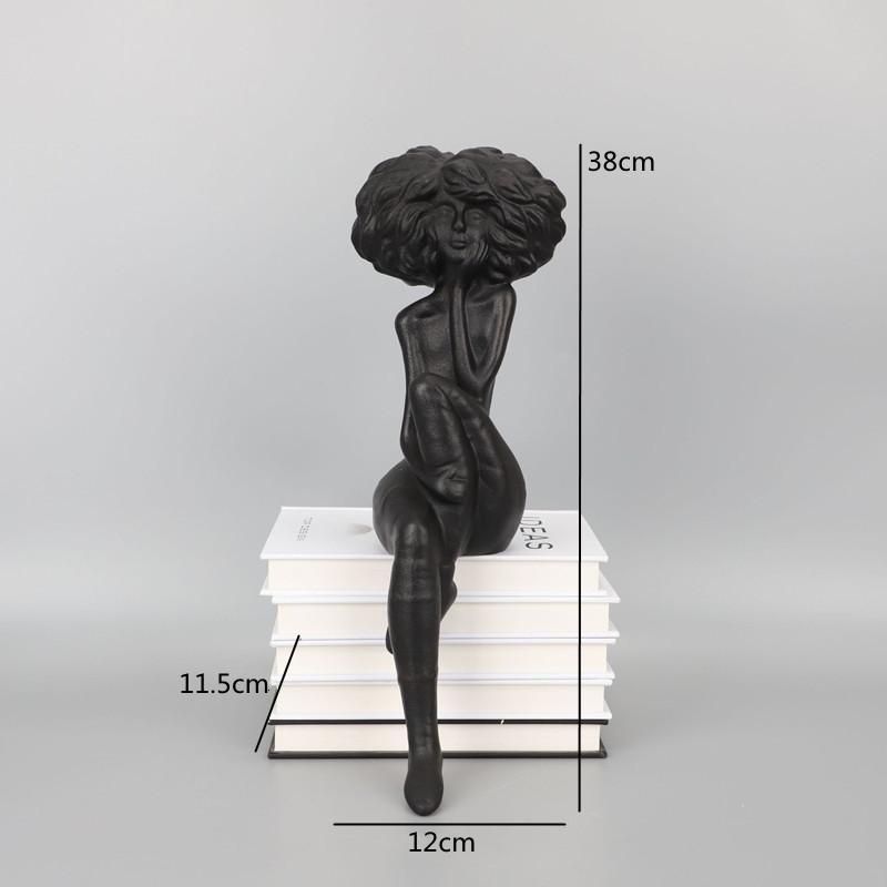 Modern Abstract Art Figure Sculptures, Resin Crafts, Statues, Fashionable Girl Figure Portraits, Home Decoration Accessories