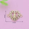 10Pcs Gold Plated Crystal Heart Virgin Charm Connector For Making Bracelet Diy Findings Jewelry Accessories Handmade Craft
