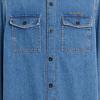 Coach Solid Color Single-Breasted Casual Long Sleeve Shirt Men Shirts Indigo CK515-NJ7
