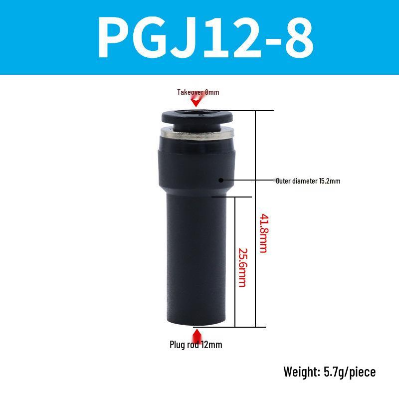 Elbow Pipe Plug Reducer Bush PGJ6-4 8-6 12-6 16-10 Blue-Black-White Male-Female