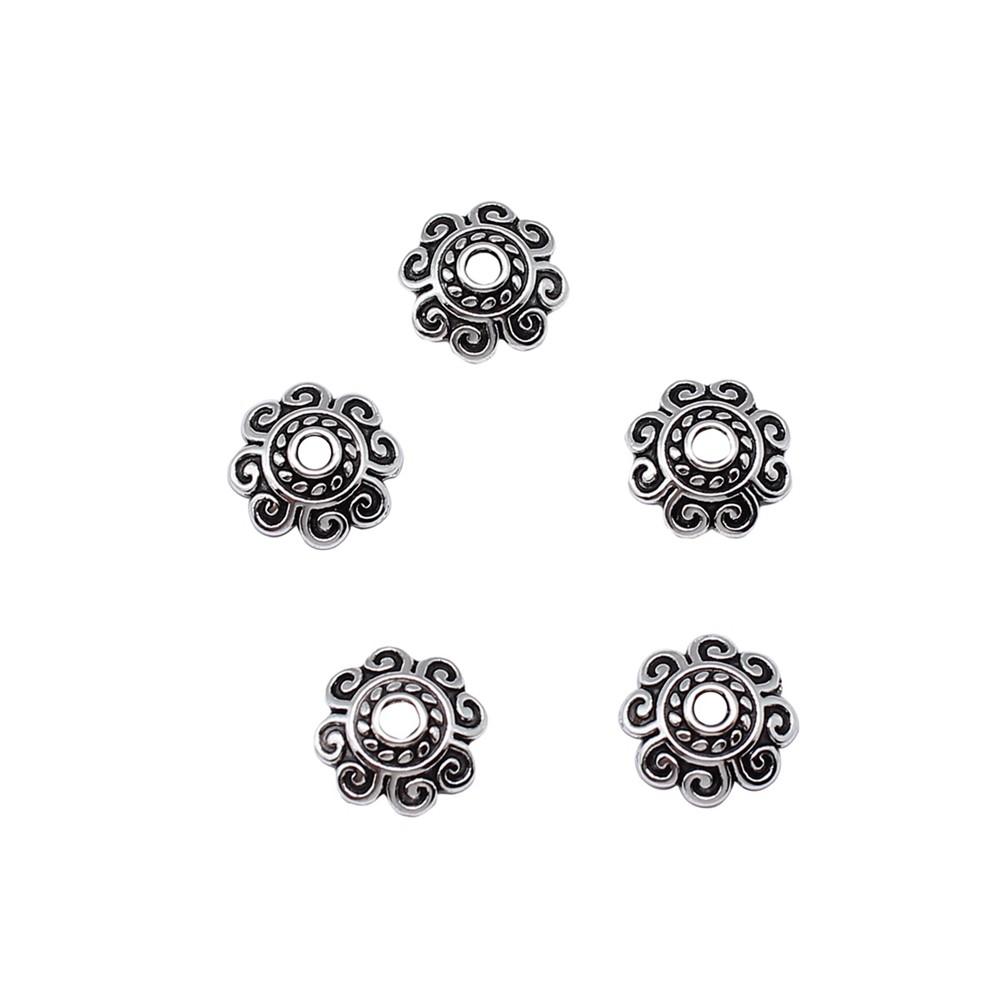Multi Color Swirl Flower Bead Caps Spacer Beads For Jewelry Making Components