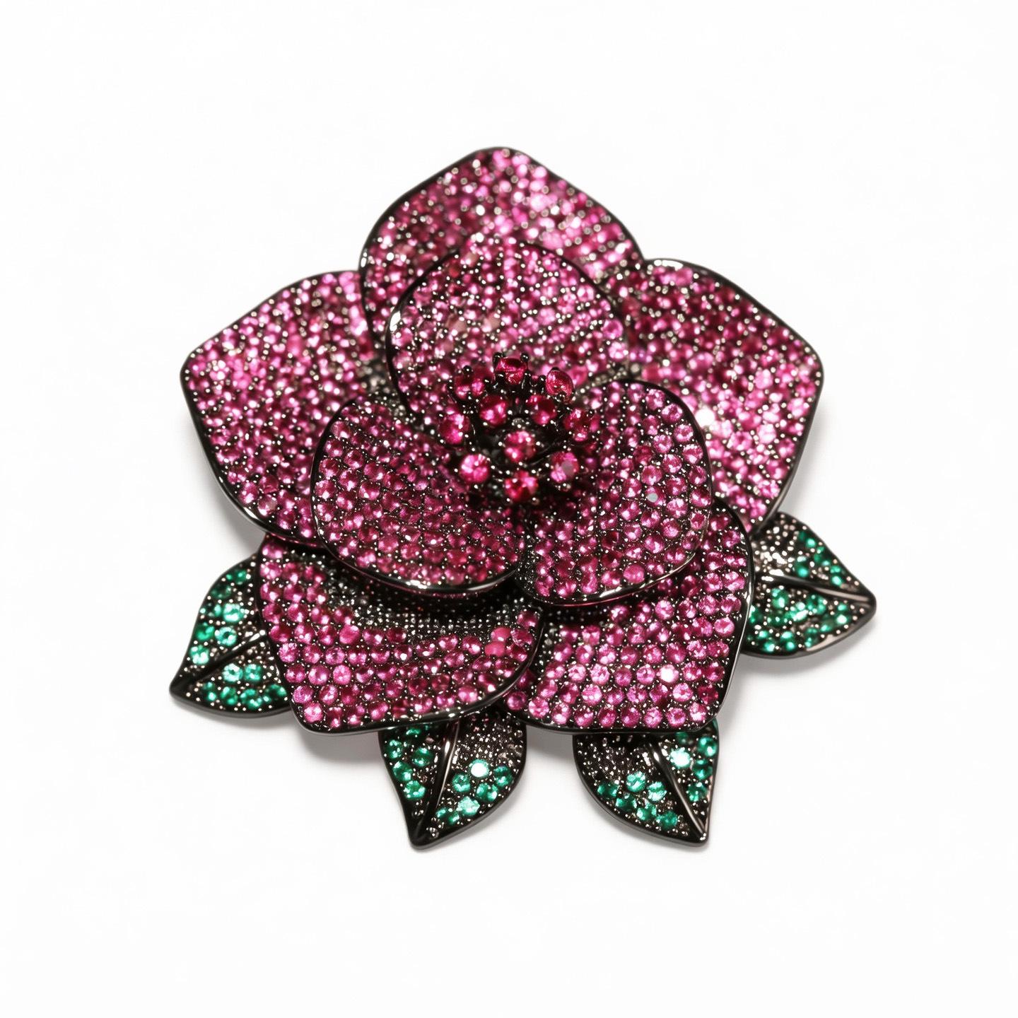 Bo Xin Yun Luxury Camellia Brooch for Women s Evening Gown - High-Quality, Heavy-Duty Flower Accessory