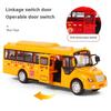 1/30 Scale Inertia Sliding Campus Bus Car Model Simulation Sound and Light Music Educational Toy Bus Car Toy Children's Birthday Gift