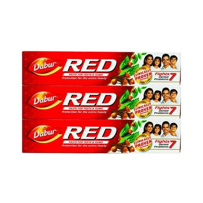 Röd tandkrämset (3 X 100 G), Rött Tandkrämset, Dabur
